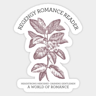 Regency romance bookish for book lovers and romance readers Sticker